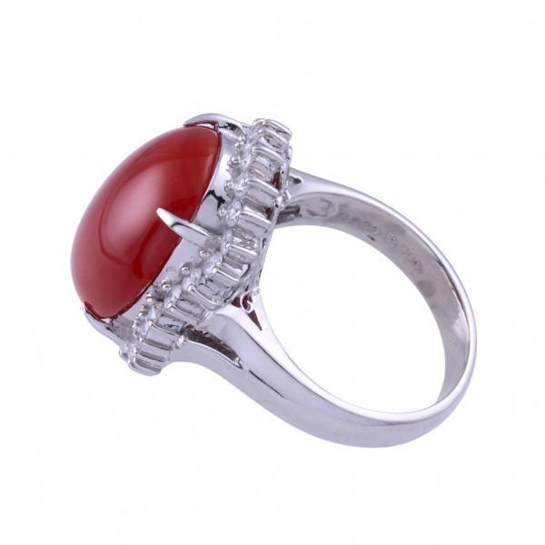 匿名配送 PT900 サンゴ ダイヤモンド OTHER リング 【AA2332056251】(82210円)