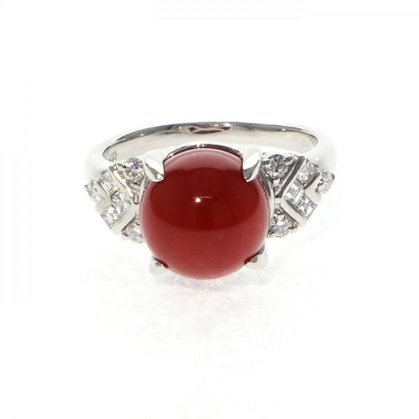 USED PT900 サンゴ ダイヤモンド OTHER リング 【MYK1352903619】(47693円)