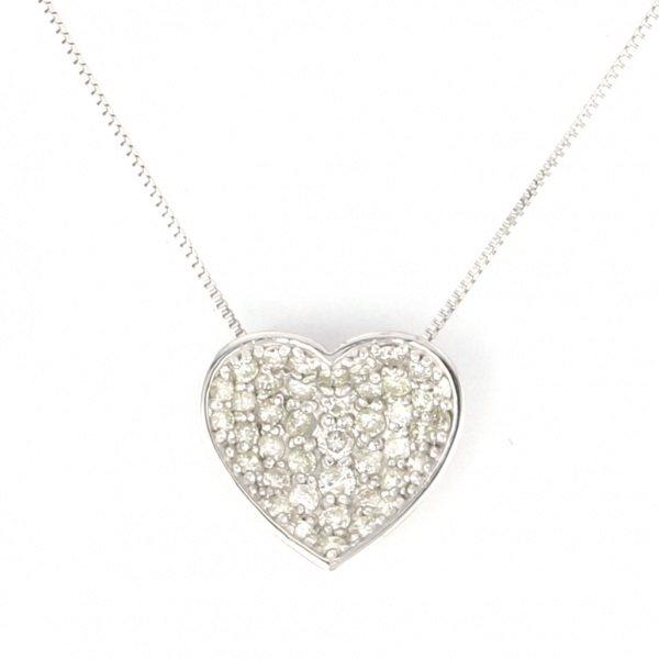 K18WG ホワイトゴールド ダイヤモンド ネックレス/ペンダント