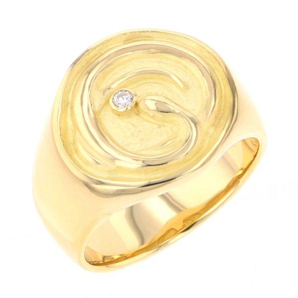 K18YG イエローゴールド ダイヤモンド リング