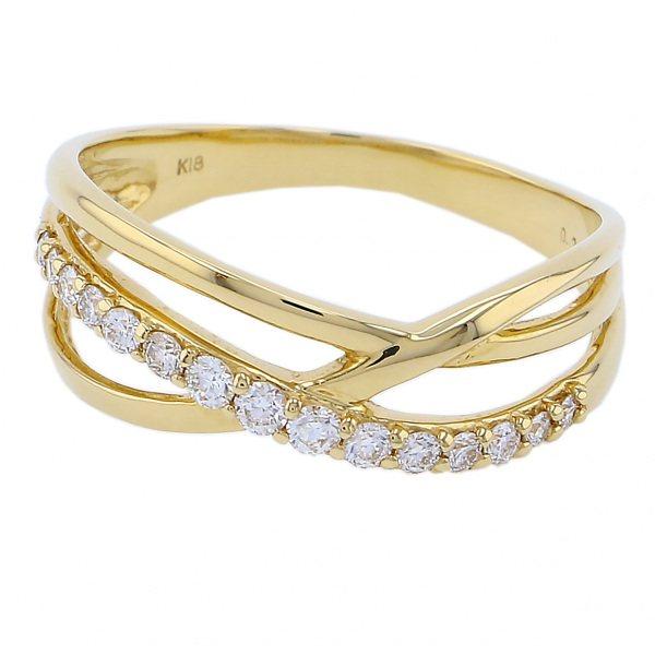 新入荷 K18YG イエローゴールド ダイヤモンド リング 【MYK1050417514】(37030円)