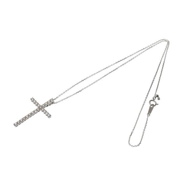 【新品同様 / 希少】 PT900 PT850 ダイヤモンド クロス(プロパー) ネックレス 22石 【CEG3875262079】(136620円)