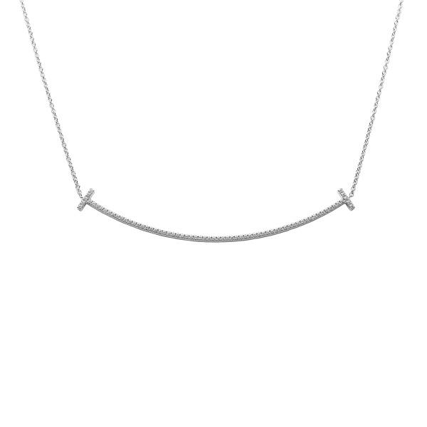 TIFFANY&Co.（ティファニー） T スマイル L K18WG ホワイトゴールド