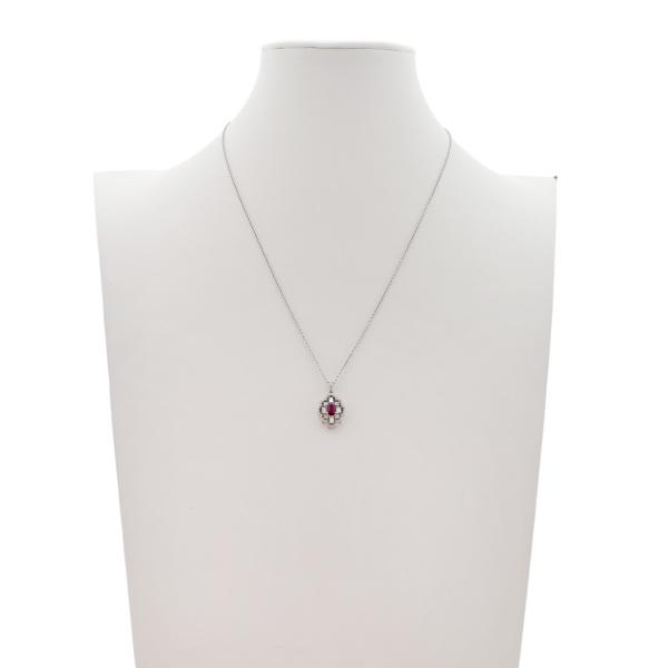 プラチナ850 プラチナ900 ルビー　ダイアモンドネックレス プラチナ900 プラチナ850 ルビー ダイヤモンド ネックレス