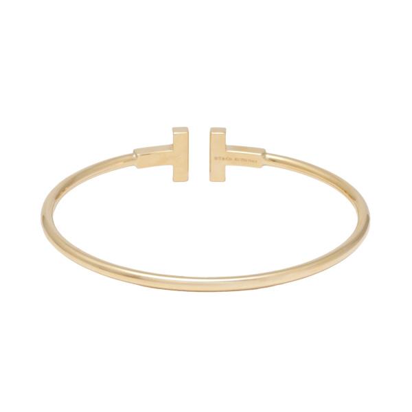 美品 ティファニー Tダイヤモンド ワイヤー ブレスレット ゴールド 駅南やまご質店オンラインショップ / ティファニー Tワイヤー