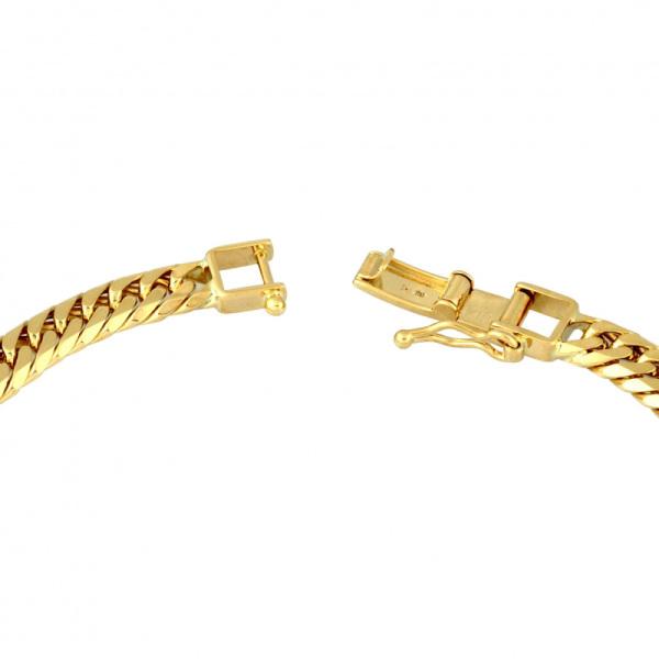 K18イエローゴールド 喜平 ブレスレット ダブル6面 約20cm 約