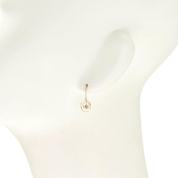 K18ダイヤモンドピアス ダイヤモンド K18ピアス(計0.46カラット/テーパーバケット/蝶