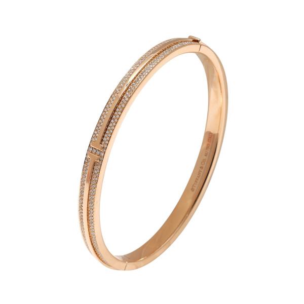 TIFFANY&Co. ティファニー T スクエア ブレスレット K18 TIFFANY&Co.（ティファニー） Tスクエア T-TWO ヒンジ K18ピンク