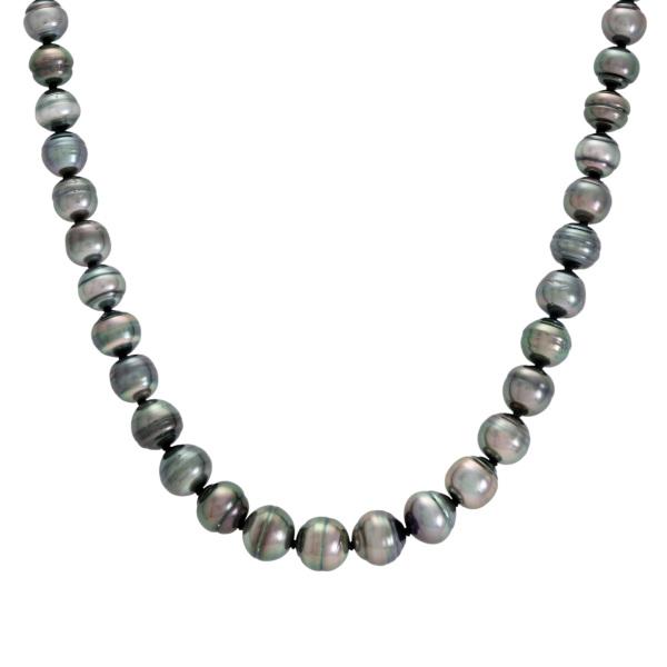 真珠 パールネックレス SV 黒蝶パール アクセサリー ジュエリー Black Pearl SV黒蝶パールネックレス(NO.127425) – JEX宝石