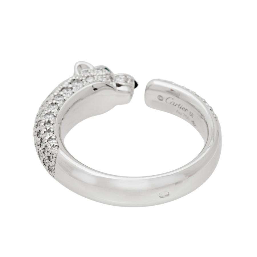 カルティエ パンテール　ホワイトゴールド 余りコマ K18 Cartier（カルティエ） パンテール K18ホワイトゴールド リング 中古