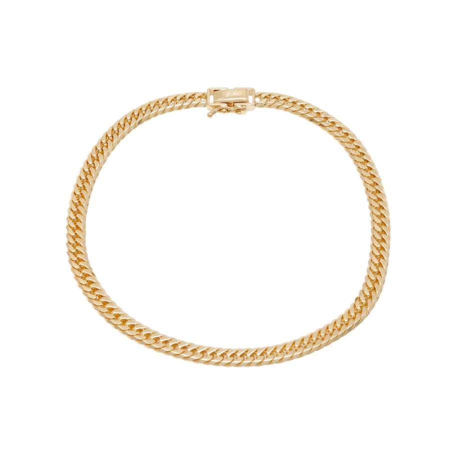 K18イエローゴールド 喜平 アンクレット ダブル6面 約25cm 約21.86g