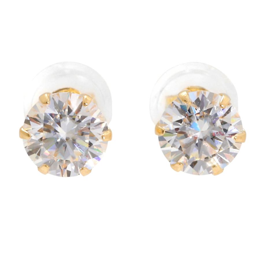 K18イエローゴールド モアサナイト ピアス : ジェムキャッスル ゆき