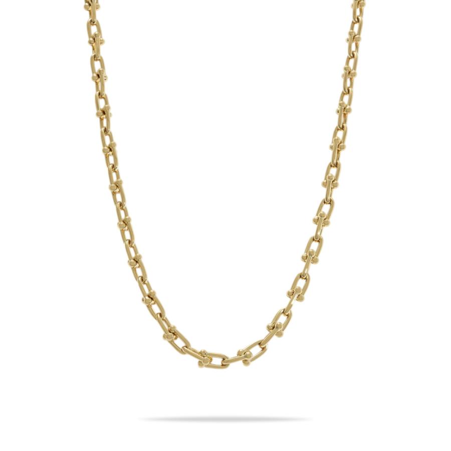 確実正規品　未使用　Tiffany ハードウェア　ネックレス　k18 スモール TIFFANY&Co.（ティファニー） ハードウェア スモールリンク 6コマ足し