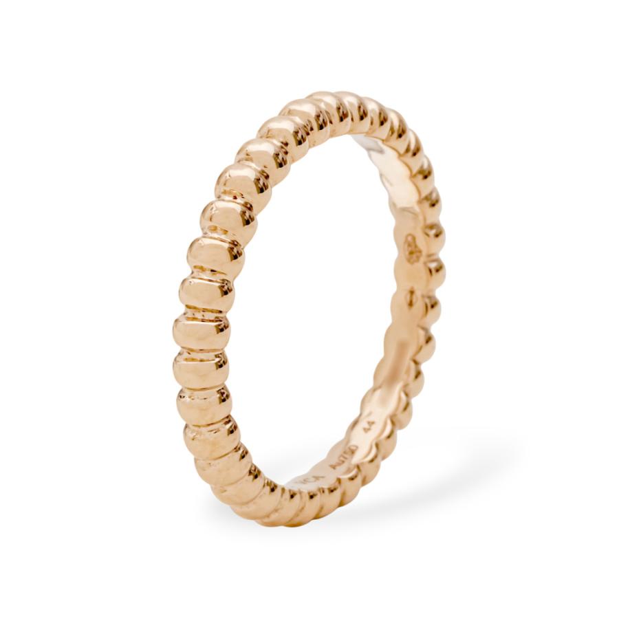 ヴァンクリーフ&アーペル　ペルレ　スモールモデル　ローズゴールド　サイズ51 Van Cleef ＆ Arpels（ヴァンクリーフ ＆ アーペル） ペルレ スモール