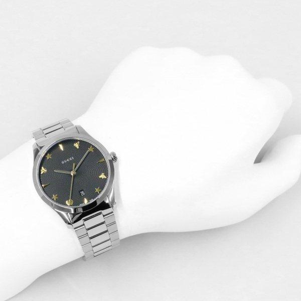くださいま グッチ メンズ ジェムキャッスル ゆきざき - 通販 - PayPayモール GUCCI Gタイムレス YA1264029A ブラック文字盤 新品 腕時計 しておりま