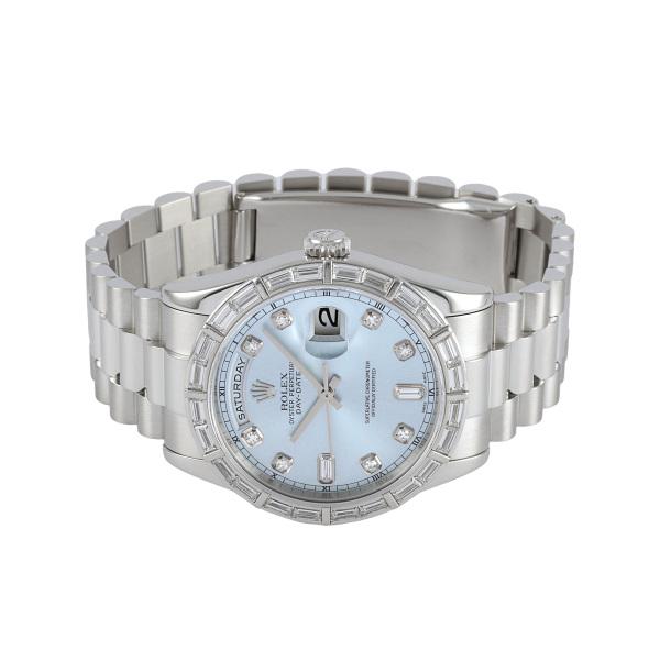 デイデイト ロレックス ROLEX ベゼルバケット 118366A アイスブルー文字盤 中古 腕時計 メンズ : ジェムキャッスル ゆきざき ...