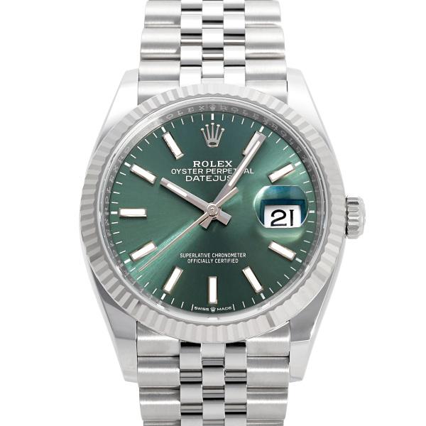 ロレックス ROLEX デイトジャスト 36 126234 ミントグリーン/バー文字