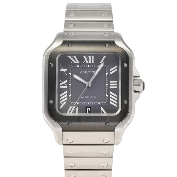 SANTOS DE CARTIER カルティエ Cartier サントス ドゥ ウォッチ LM WSSA0037 グレー文字盤 中古 腕時計 ...