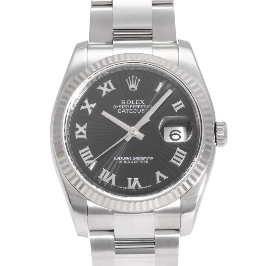 デイトジャスト ロレックス ROLEX 36 116234 ブラック/ローマ文字盤