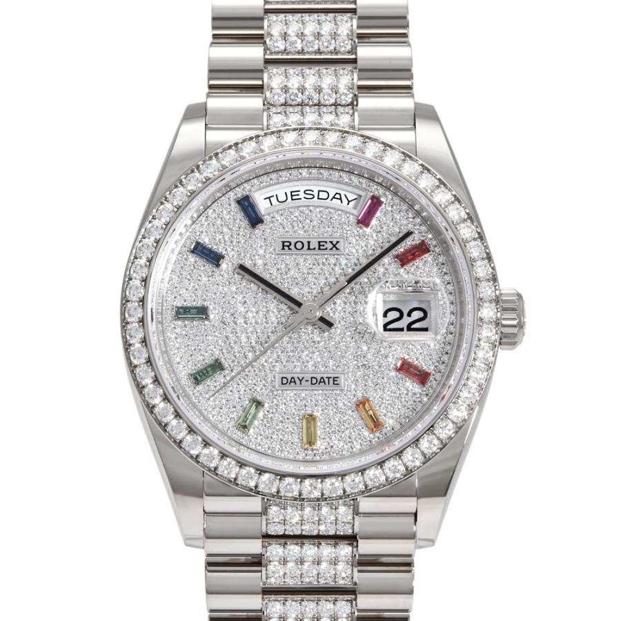 デイデイト ロレックス ROLEX 36 レインボーインデックス ベゼルダイヤ