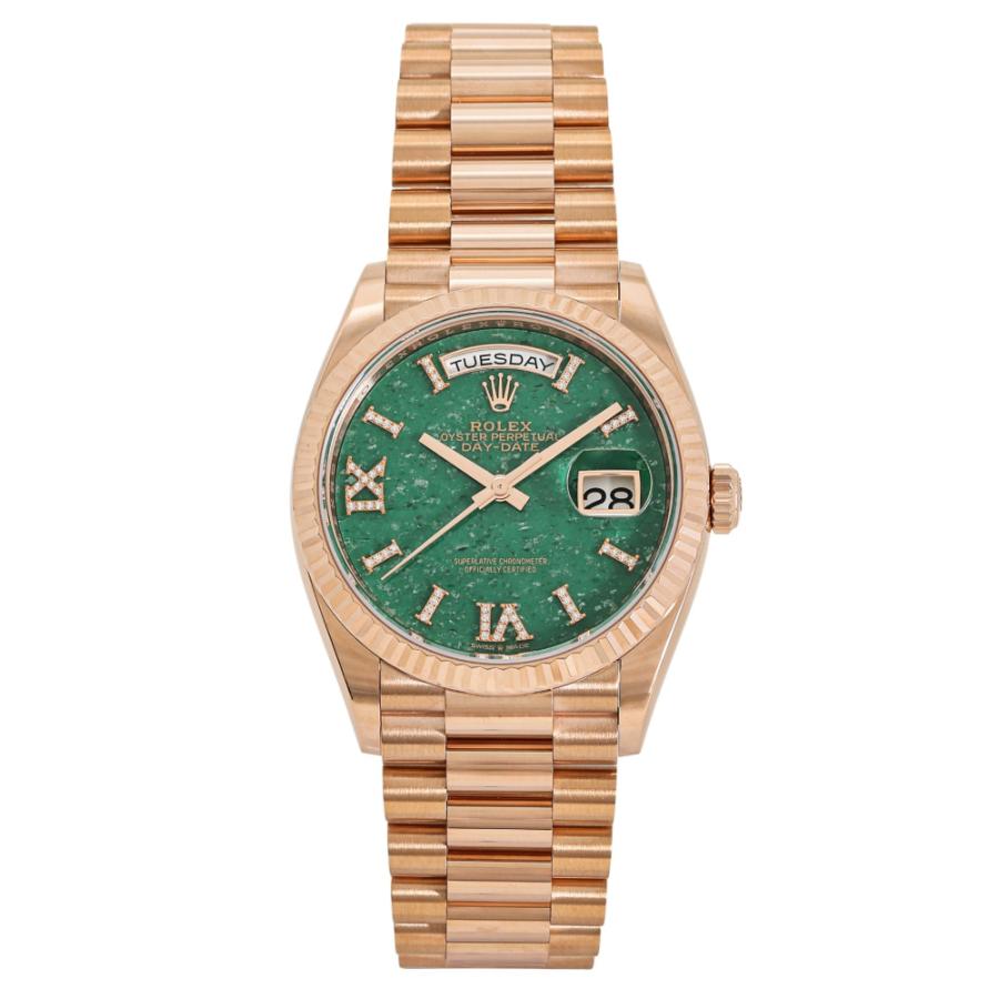 デイデイト ロレックス ROLEX 36 128235 グリーン/ローマ(VI・IXダイヤ