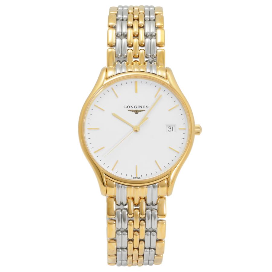 【稼動品】✨美品✨LONGINES レディース腕時計 新品ベルト ゴールド　白 LONGINES（ロンジン） リール L4.759.2.12.7 ホワイトローマ文字盤