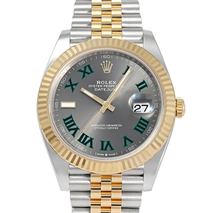 デイトジャスト ロレックス ROLEX 41 126333 スレート/グリーンローマ