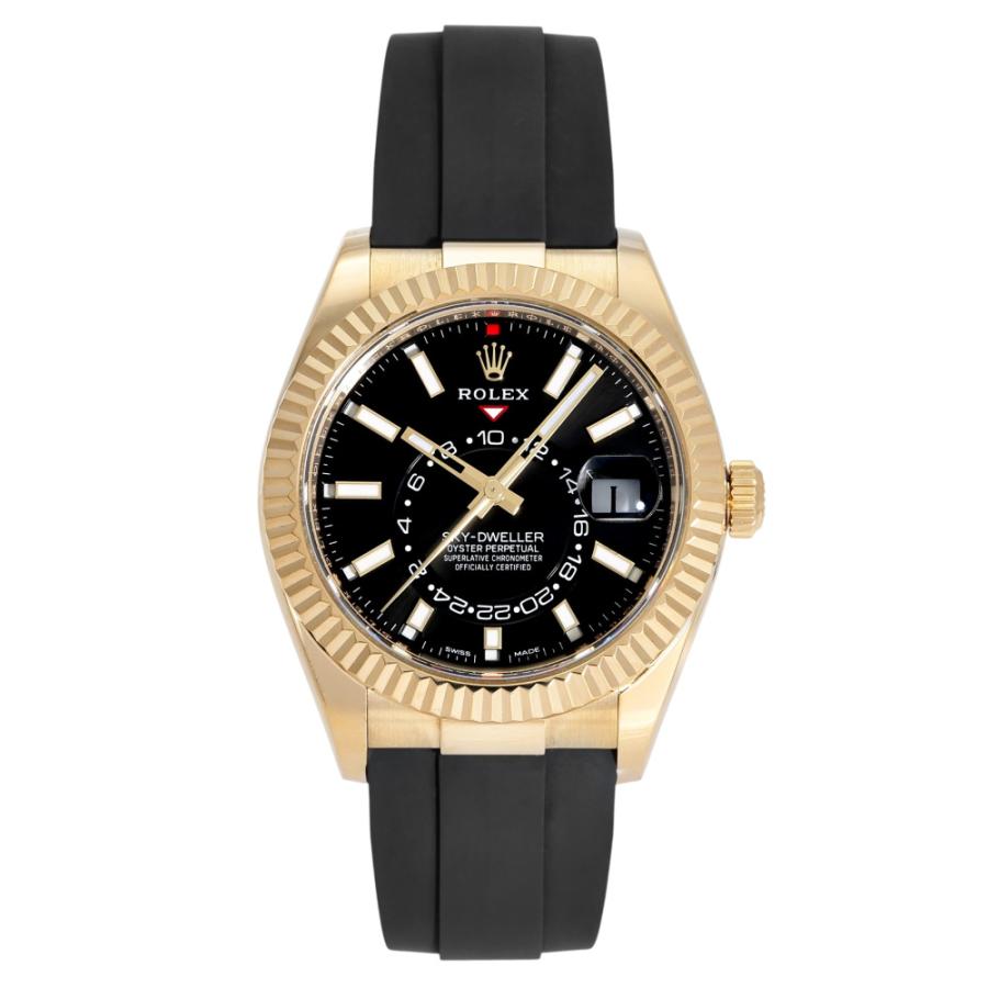 ROLEX（ロレックス） スカイドゥエラー 326238 ブライトブラック/バー文字盤 中古 腕時計 メンズ : ジェムキャッスル ゆきざき ...