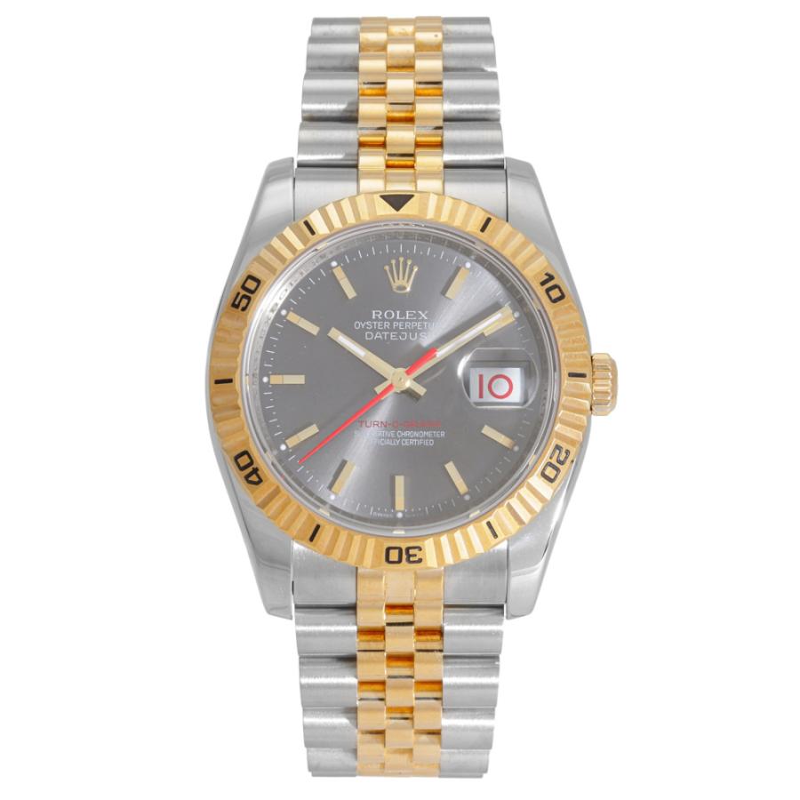 デイトジャスト ロレックス ROLEX 36 116263 グレー/バー文字盤 中古