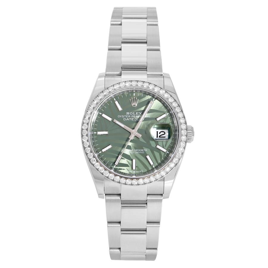 デイトジャスト ロレックス ROLEX 36 126284RBR オリーブグリーン/バー