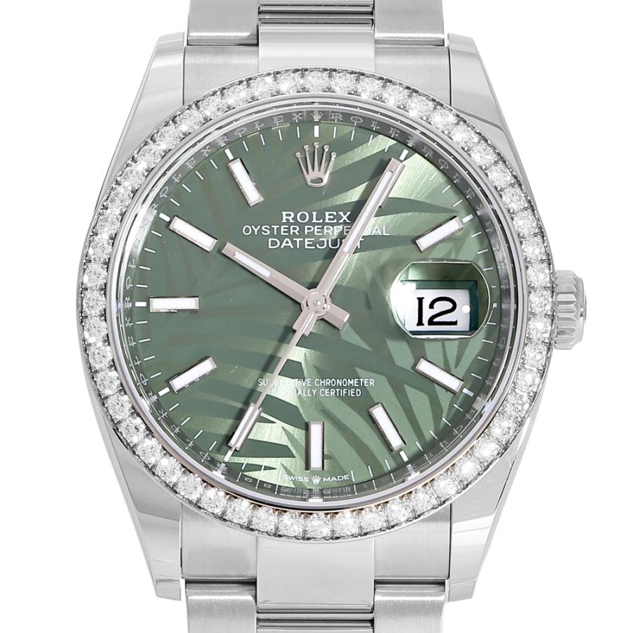 デイトジャスト ロレックス ROLEX 36 126284RBR オリーブグリーン/バー
