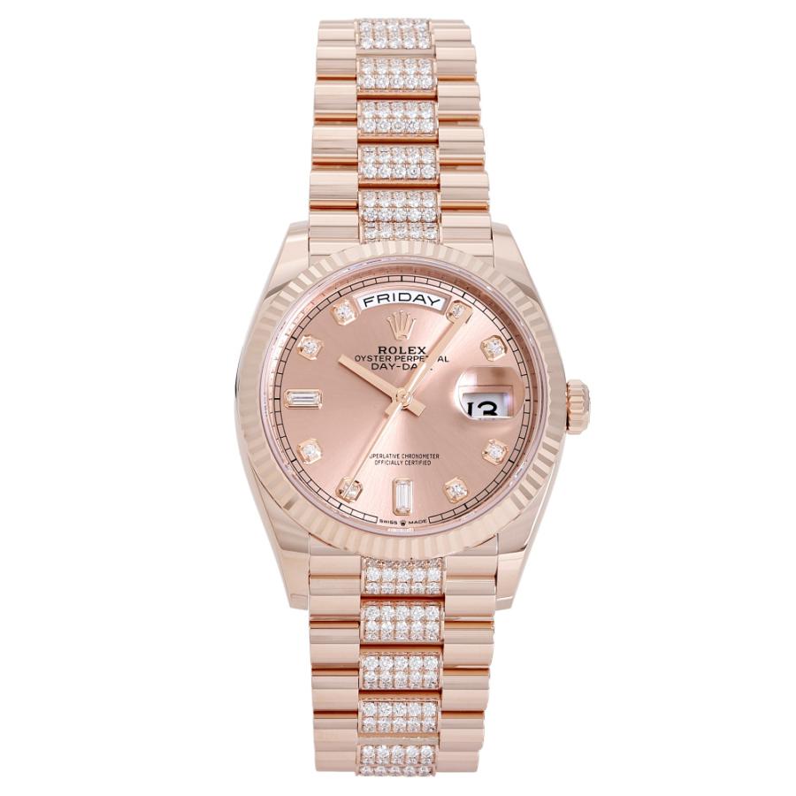 デイデイト ロレックス ROLEX 36 128235A ロゼ/8PD/2PB文字盤 新品