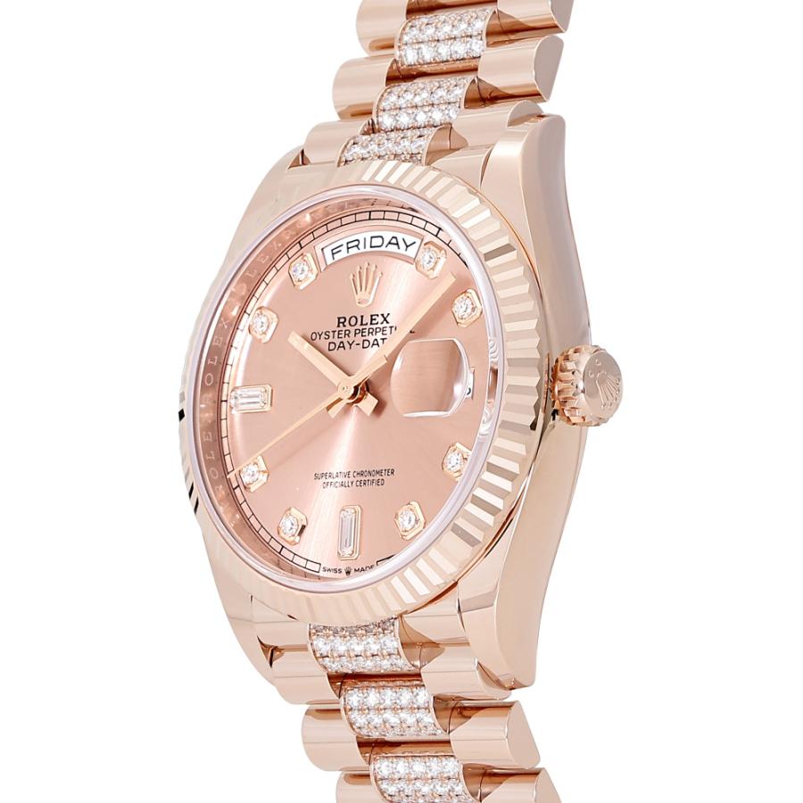 ♡32パイハートレッドステアリング♡　【最終値下げ今月いっぱいでページ削除】 デイデイト ロレックス ROLEX 36 128235A ロゼ/8PD/2PB文字盤 新品
