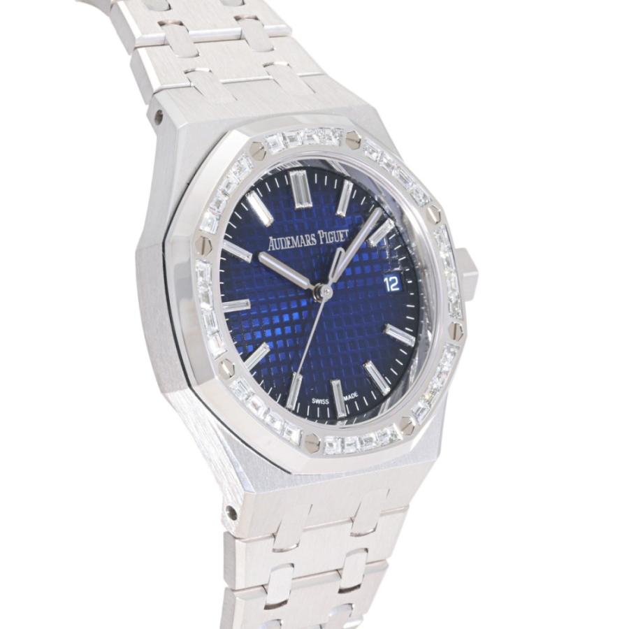 オーデマ・ピゲ AUDEMARS PIGUET ロイヤルオーク オートマティック 15551BC.ZZ.1356BC.01 スモークブルー文字盤 美品 腕時計 メンズ_2