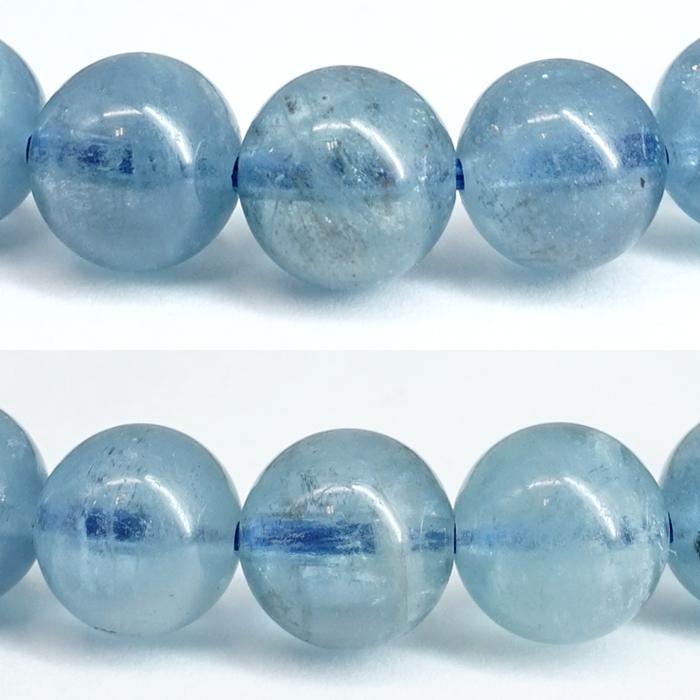 デビルアクアマリン 7mm ブレスレット ブラジル産 【一点もの】 アクア