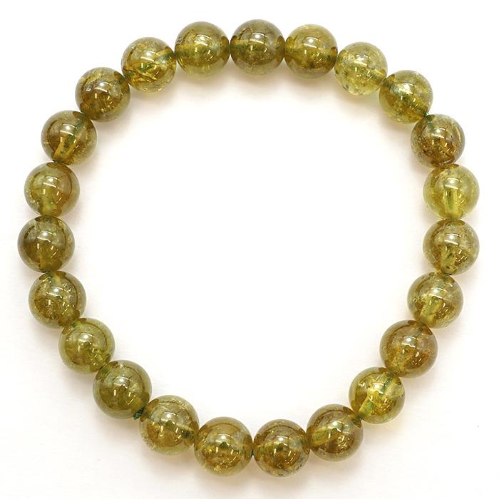 グリーンガーネット ブレスレット 8mm ブラジル産 ツァボライト グリーンガーネット ブレスレット 8mm ブラジル産 ツァボライト