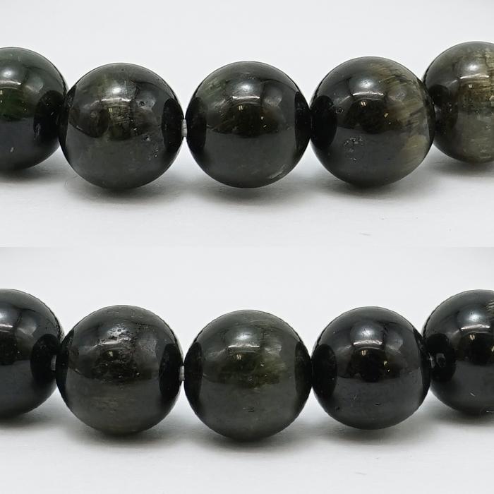 グリーントルマリンキャッツアイ ブレスレット 8.5mm【一点物 