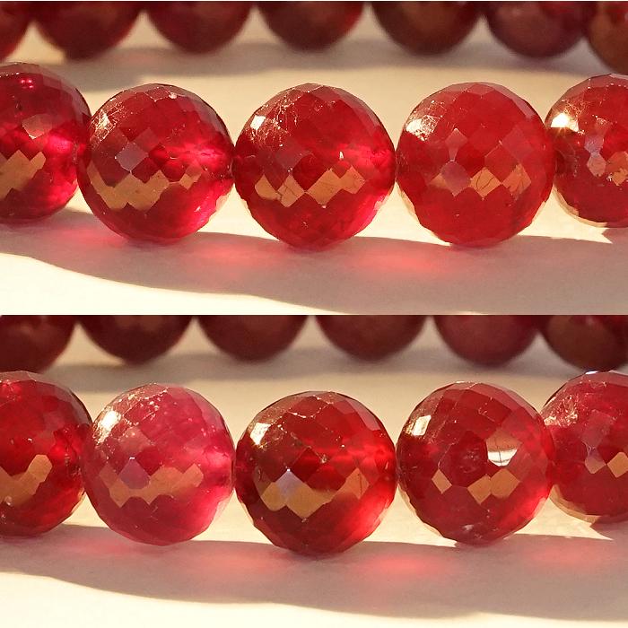 一点物 ルビー カット ブレスレット Ruby ブレス 10mm ミャンマー産 7