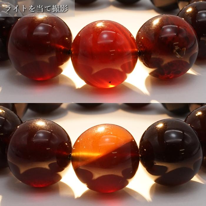 スマトラブルーアンバー ブレスレット インドネシア産 丸玉 16mm