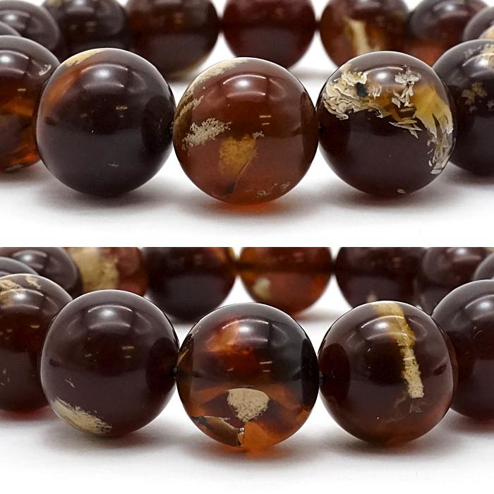 一点物】 タイガーアンバー 16mm ブレスレット インドネシア産
