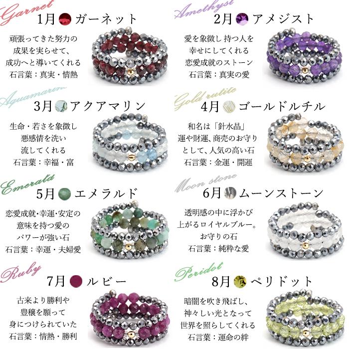 弊社オリジナル商品】 形状記憶リング テラヘルツ×誕生石 K18 日本製