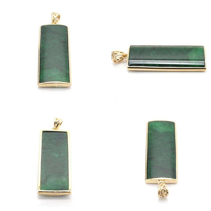 【一点物】 ミャンマー翡翠 ペンダントトップ 9.09ct ミャンマー産 K18の画像