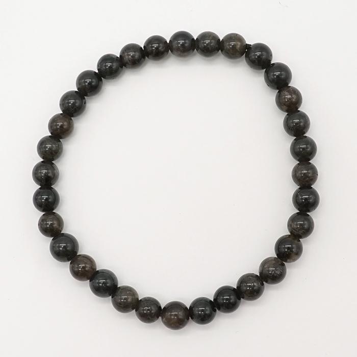 山梨黒平黒水晶 草入り Aランク ブレスレット 6mm 山梨県産 黒 山梨黒平黒水晶 草入り Aランク ブレスレット 6mm 山梨県産 黒