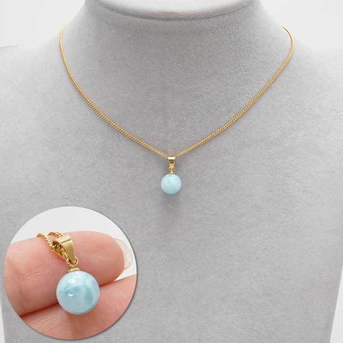 一点物】 ラリマー ペンダントトップ ドミニカ産 日本製 Larimar 