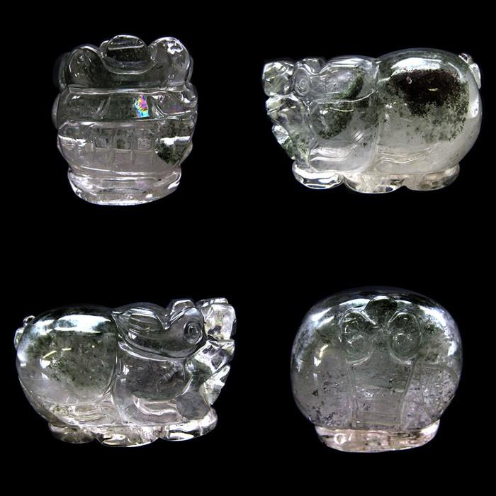 一点物】 ガーデンクォーツ ヒキュウ彫り物 天然石 ブラジル産