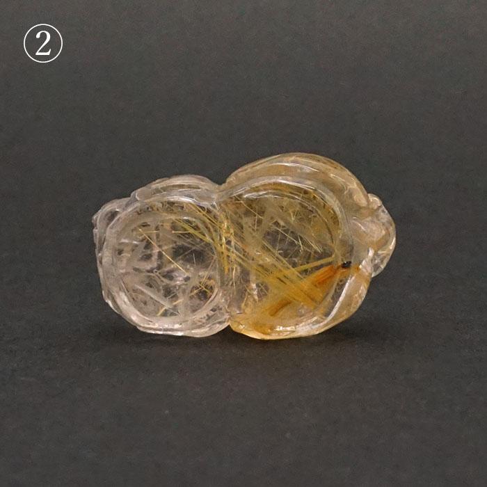 貔貅 ヒキュウ ルチルクォーツ 彫り物 ブラジル産 【一点物】 瑞