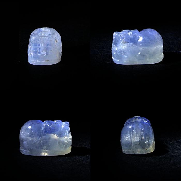 高品質ムーンストーン貔貅No.1563