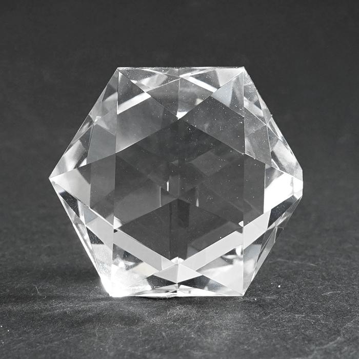天然水晶 六芒星 ブラジル産 山梨伝統技術士作【一点物】水晶 石英 4月