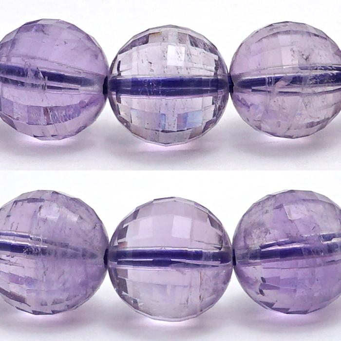 ローズアメジスト ブレスレット 7.5mm 恋愛運 二月誕生石 マダガスカル