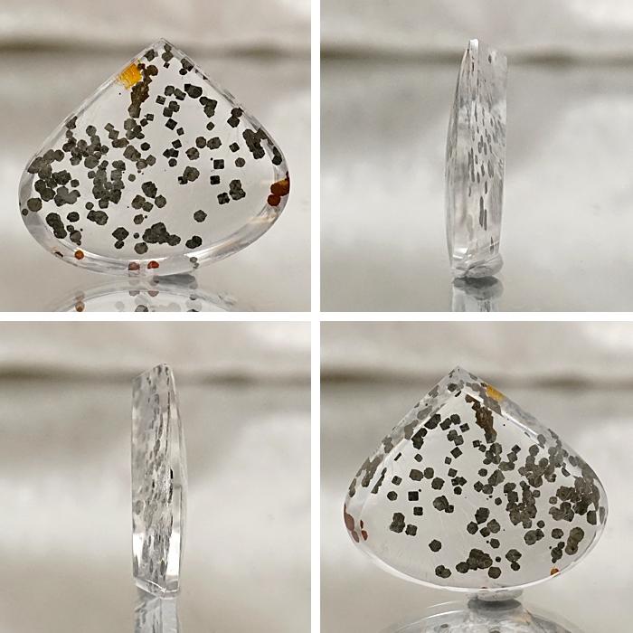 一点物】 マルカジットインクォーツ ルース 16.9ct ブラジル産 マーカ 